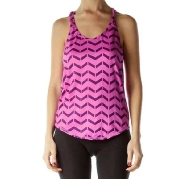 Lucy Purple Chevron Racerback Tank Top - Picture 1 of 6